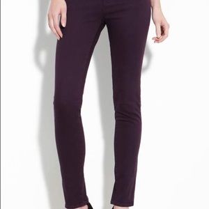 J Brand skinny stretch jeans aubergine wash 25